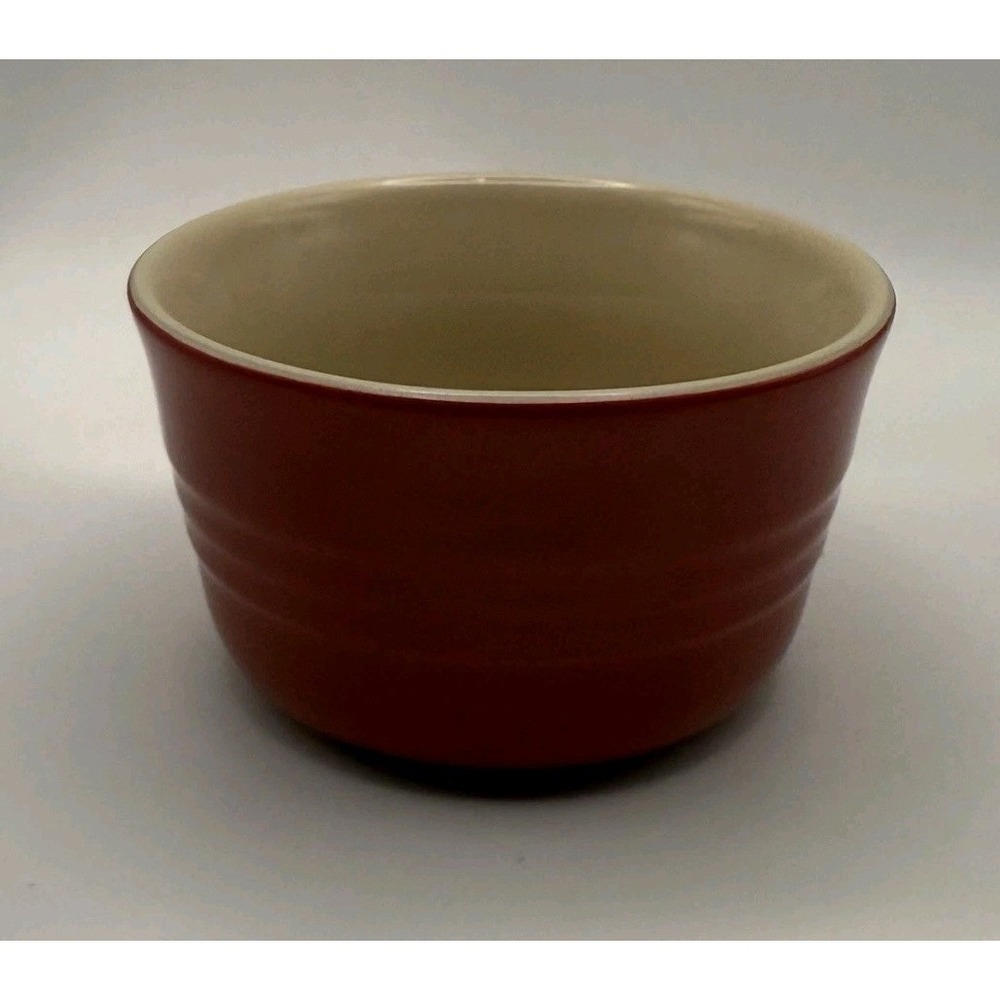 Le Creuset Cerise Red Ramekin Stoneware Custard Cup Ombre